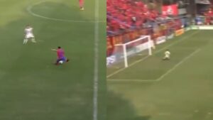 Un gol para aplaudir de pie: César Archila y su bombazo desde mitad de cancha