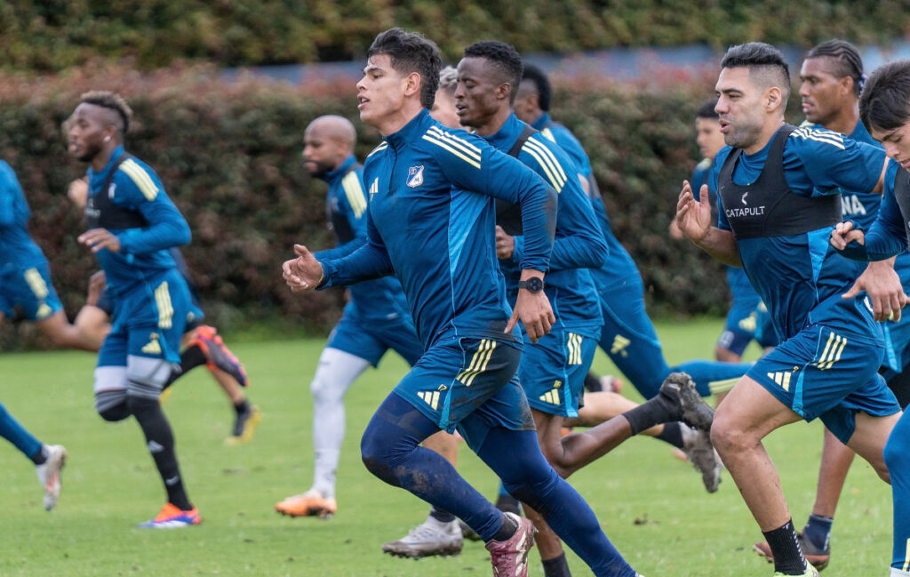 Jorge Arias, en un entrenamiento. - Millonarios FC.