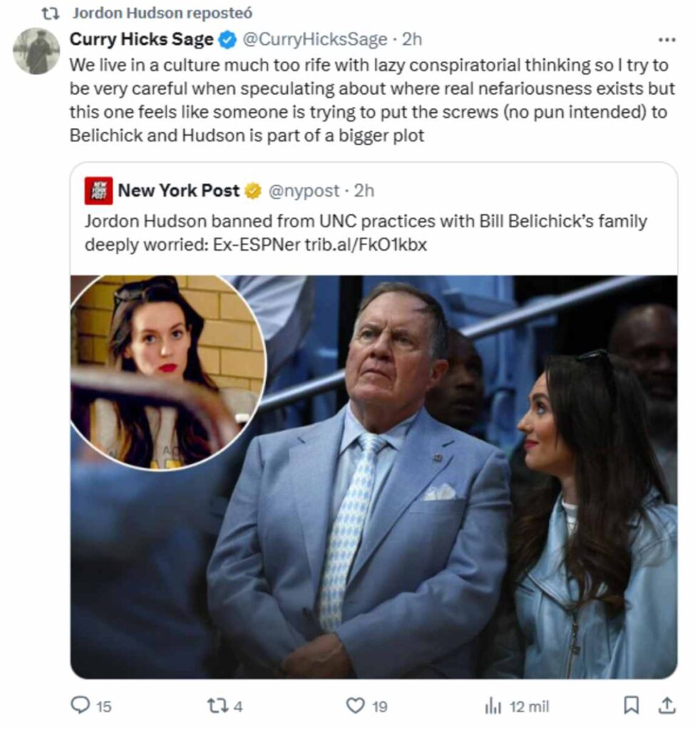 Jordon Hudson responde en redes el reporte de que fue vetada de UNC
