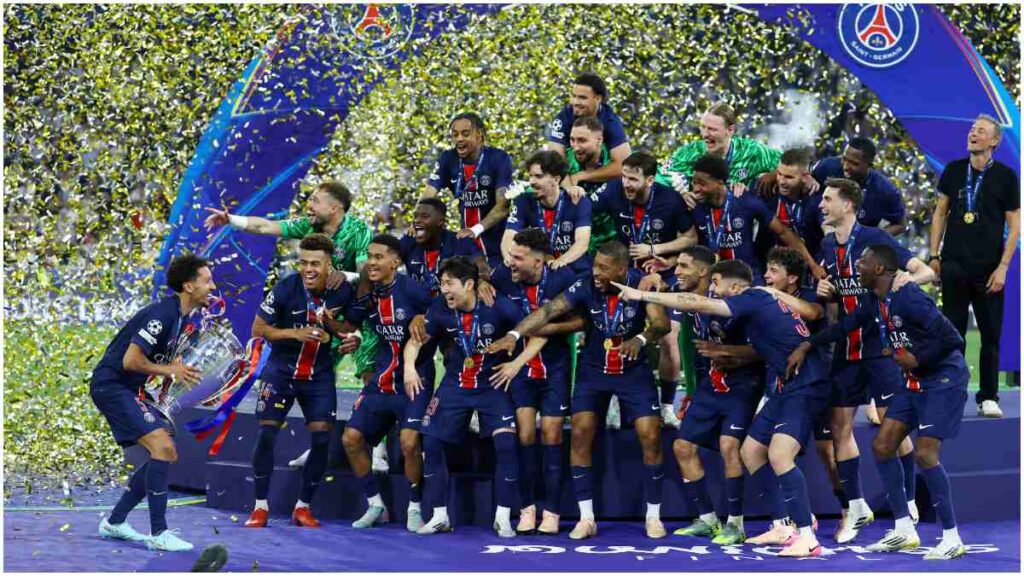 La celebración del PSG con la Champions League | Reuters