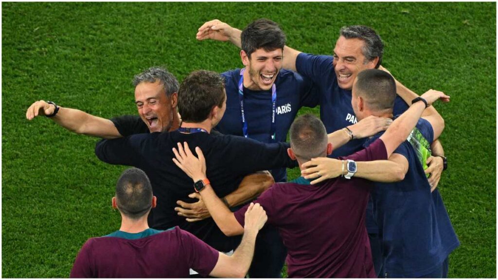 La felicidad de Luis Enrique y su cuerpo técnico tras coronarse | Reuters