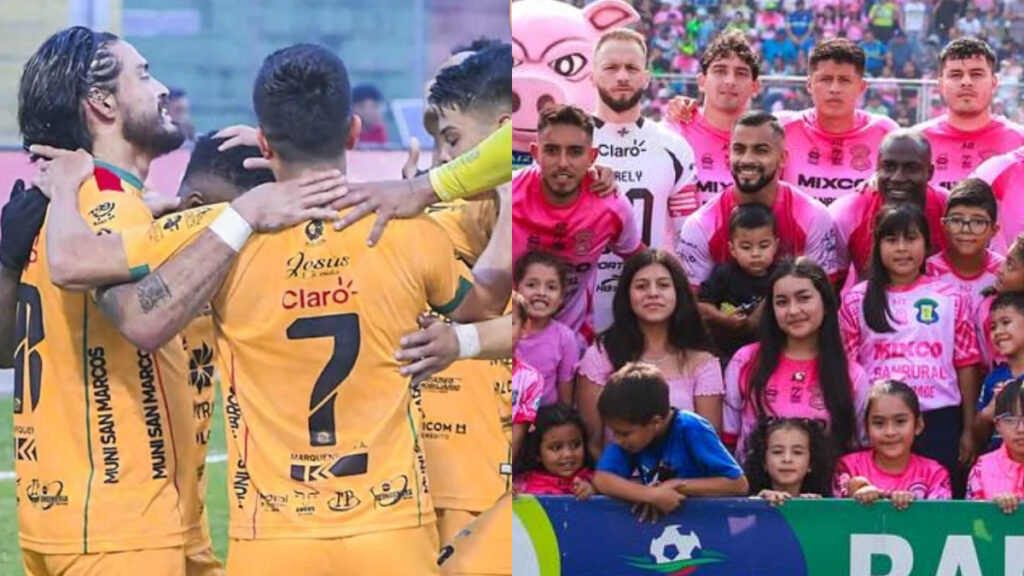 Marquense y Mixco, en carrera por la historia. (Facebook Marquense | Facebook Mixco)