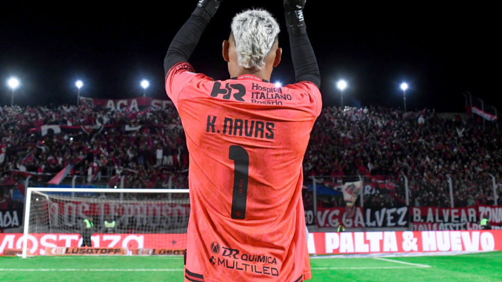 Navas, durante un juego de Newell's. (Newell's X Oficial)