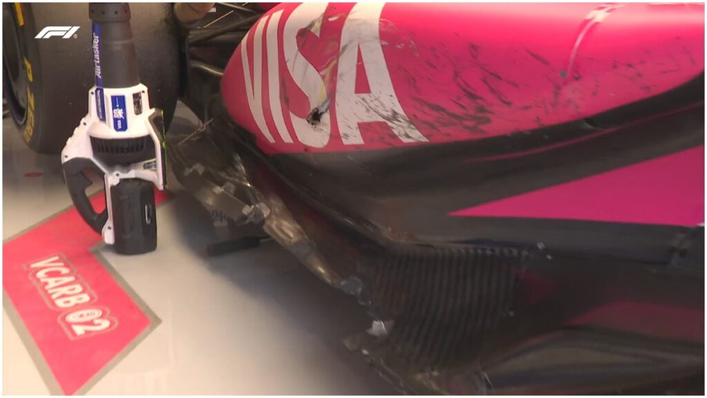 Liam Lawson abandona en el GP de Miami | Captura: F1 TV