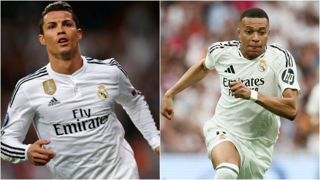 Cristiano y Mbappé con el Real Madrid