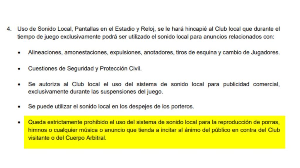 Manual del Comisario de la FMF, Liga MX 2025