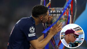 Mbappé no se olvida de sus excompañeros y celebra el título del PSG en la Champions League
