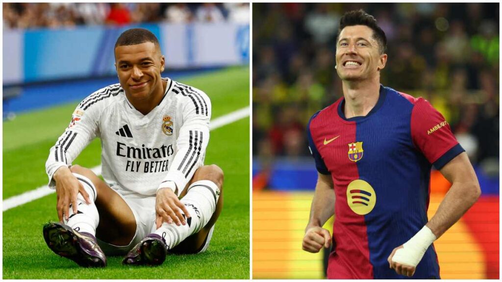 ¿Cuántos goles llevan Mbappé y Lewandowski en LaLiga 2025?