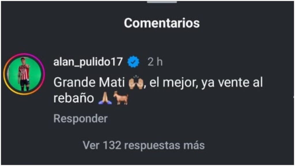 Palabras de Alan Pulido para el regreso de Matías Almeyda | Captura