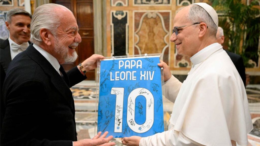 El Napoli visitó al Papa León XIV