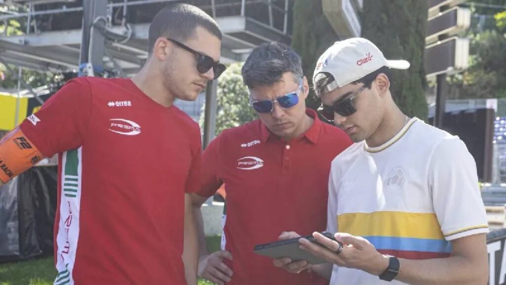 Sebastián Montoya preparándose para una nueva carrera de F2 / Prema Racing