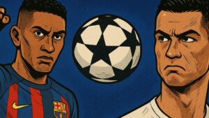 Raphinha, por una tarde histórica para igualar el exclusivo récord de Cristiano Ronaldo en la Champions League
