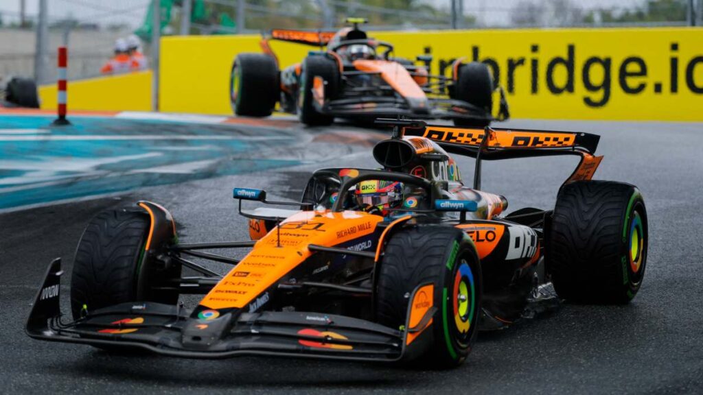 Norris le gana la partida a Piastri para conquistar la Sprint Race de Miami llena de incidentes